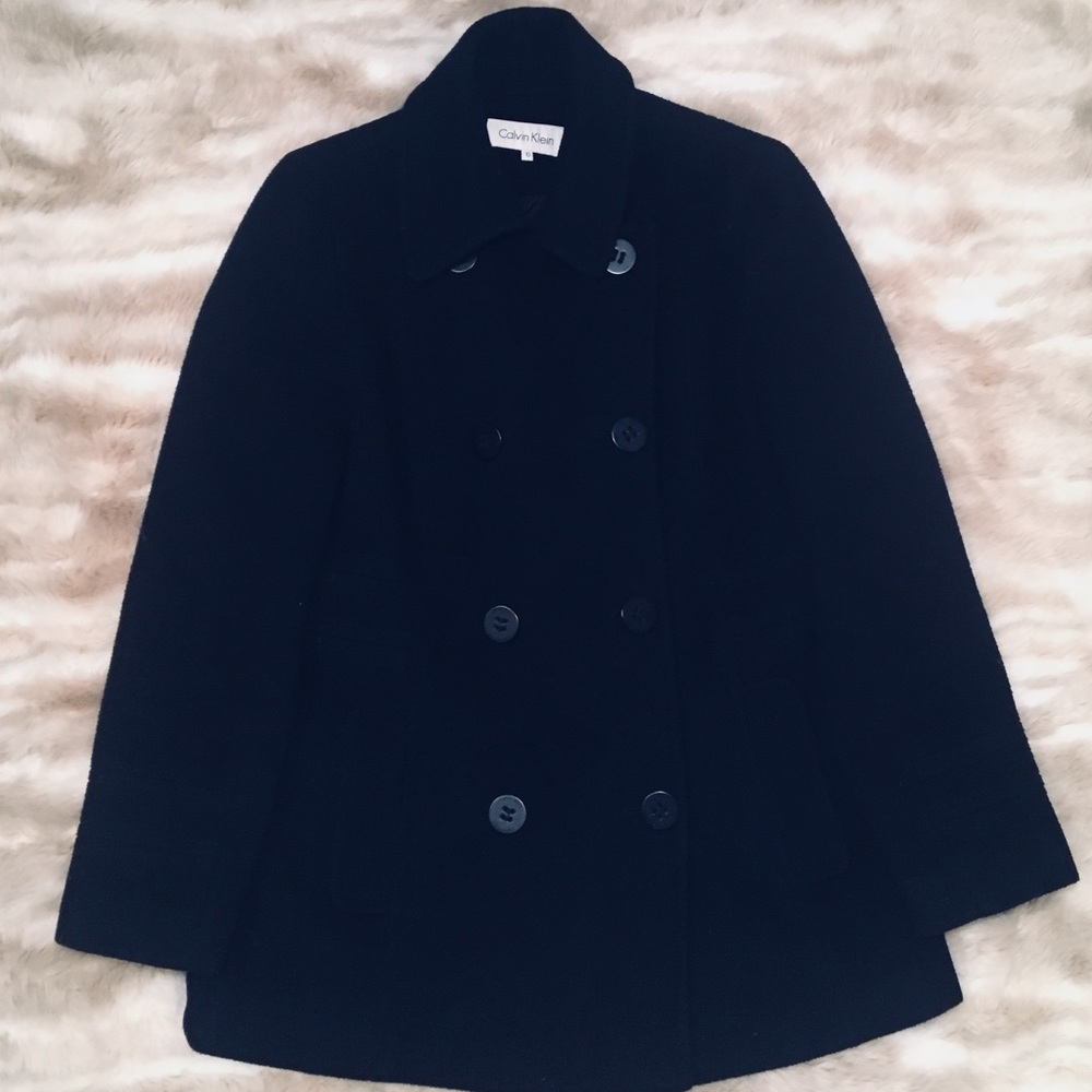 Black Calvin Klein Pea Coat